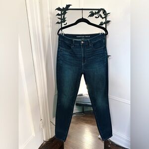 American Eagle High-Rise Dark Blue Jeans – Size 12 Short (12S)